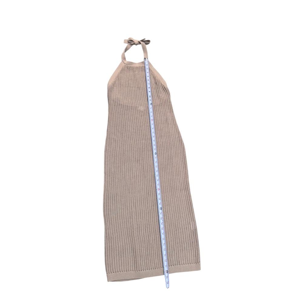 Summersalt Crochet Halter Dress Women Size M Sand Beige EUC Open Back Knit $145 - Picture 6 of 16
